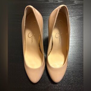 Jessica Simpson Nude Patent Heels